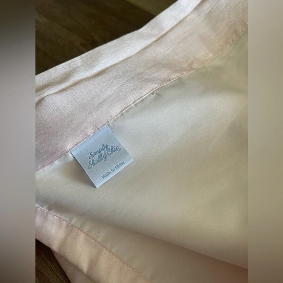 Simply Shabby Chic Balloon Valance Soft Pink Window Shade Faux Silk New curtains - Picture 8 of 9